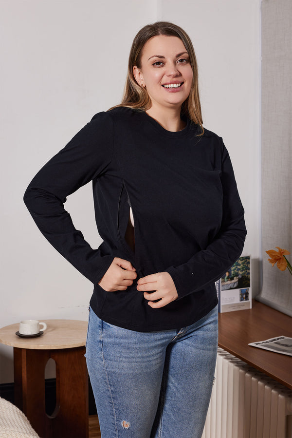 Women Long Sleeve Nursing T-shirt