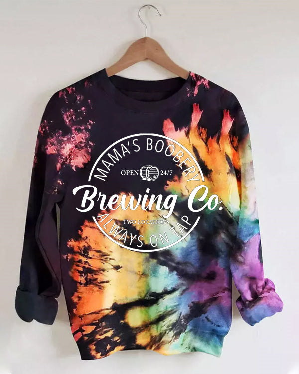 Mama's Boobery Tie Dye Sweatshirt (non-nursing friendly)