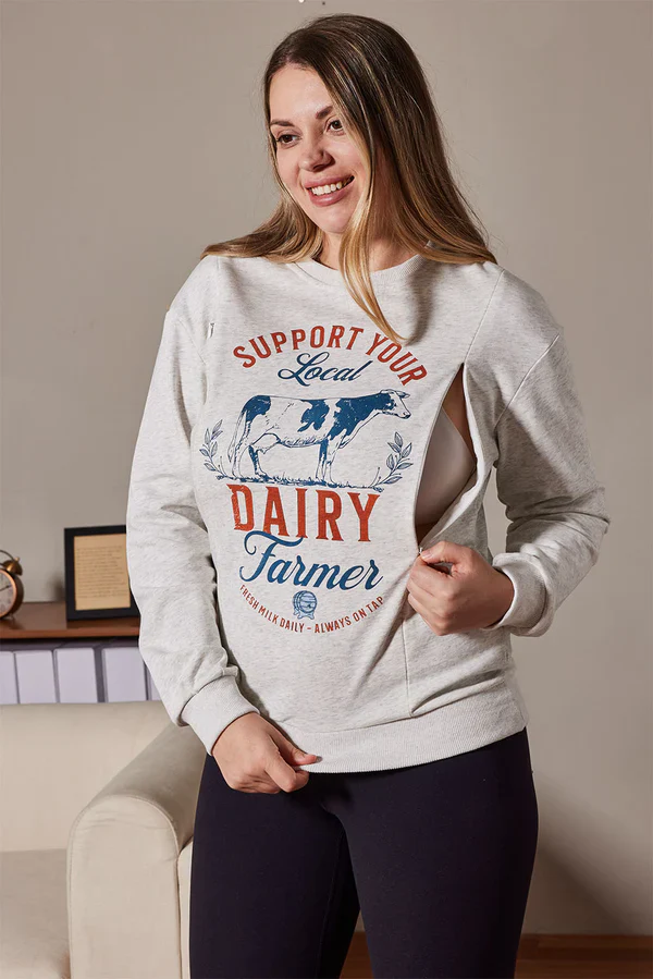 Support Your Local Farmer Breastfeeding Sweatshirt