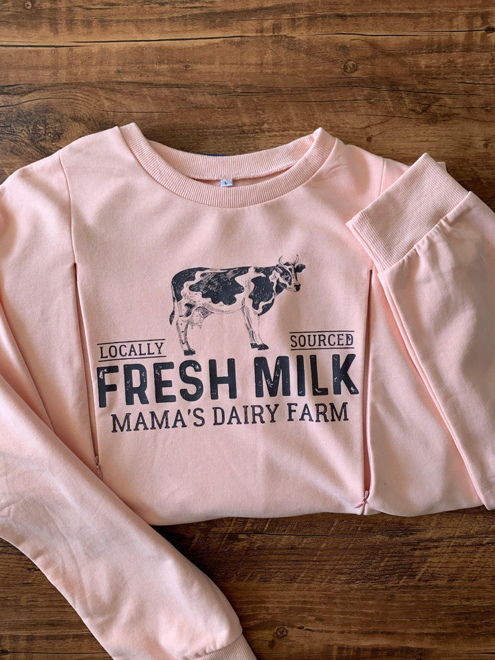 Eat Local Breastfeeding Nursing Friendly Sweatshirt - Giftifymama