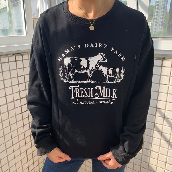 Mama's Dairy Farm Breastfeeding Crewneck Sweatshirt