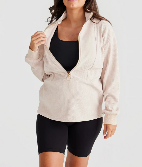 Ribbed Nursing Sweatshirt