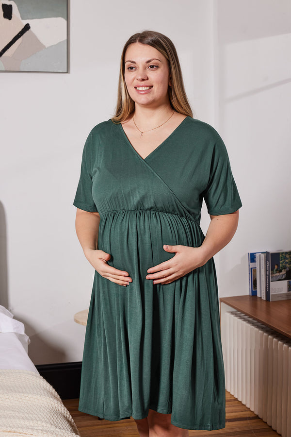 Nursing Nightgown Maternity Breastfeeding Dress