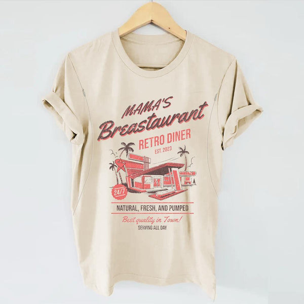 Mama's Breastaurant Breastfeeding Retro T-shirt - Giftifymama