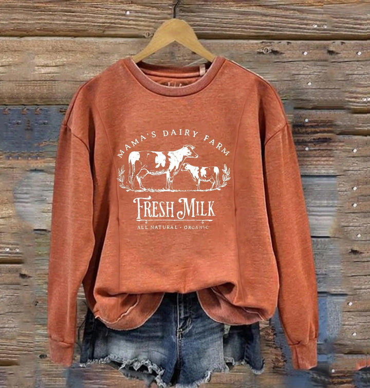 Mama's Dairy Farm Breastfeeding Crewneck Sweatshirt - Giftifymama