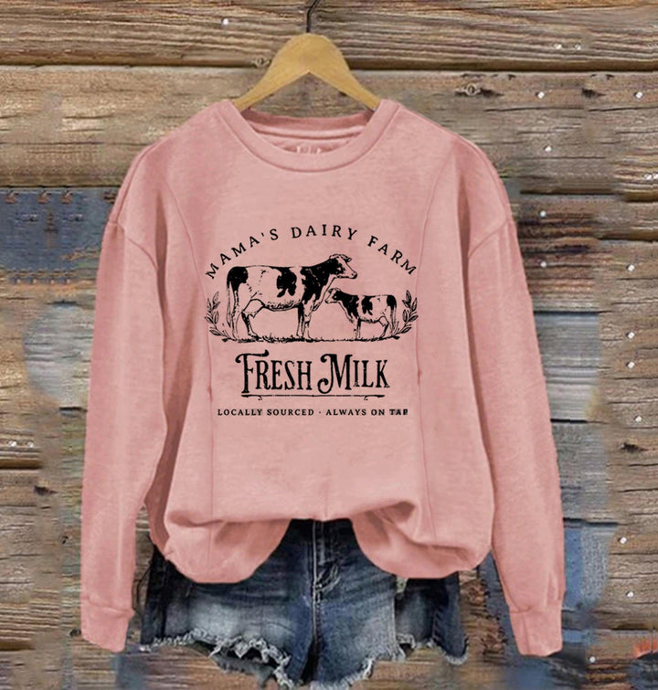 Mama's Dairy Farm Fresh Milk Breastfeeding Sweatshirt - Giftifymama