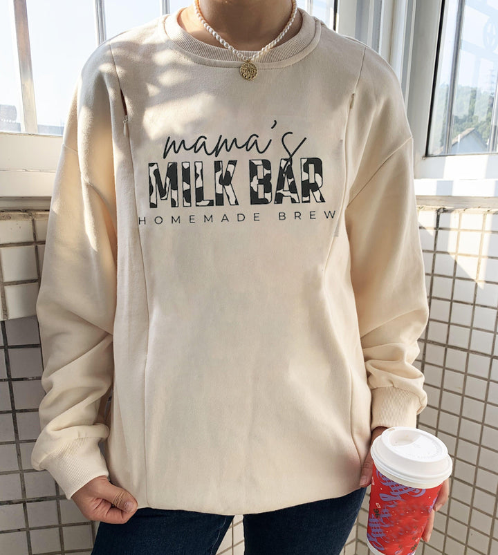 Mama’s Milk Bar Homemade Breastfeeding Sweatshirt - Giftifymama