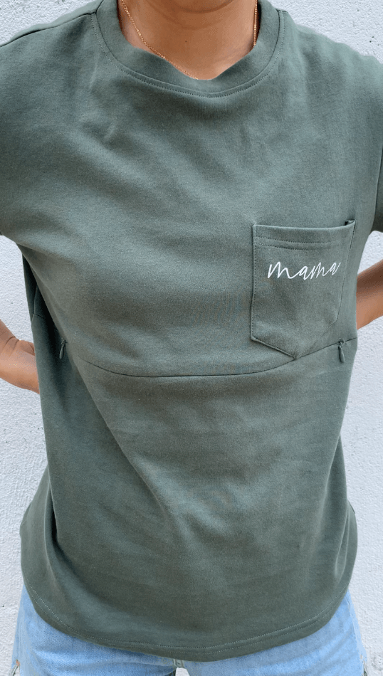 New Mama Nursing Zip T-shirt - Giftifymama