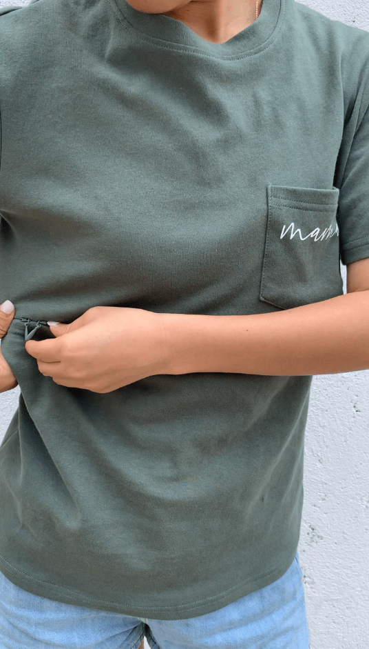 New Mama Nursing Zip T-shirt - Giftifymama