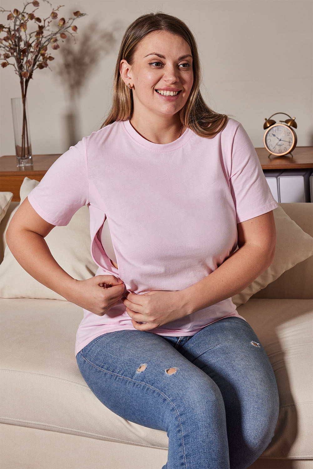 Jenny Short Sleeve Nursing Tee Shirt
