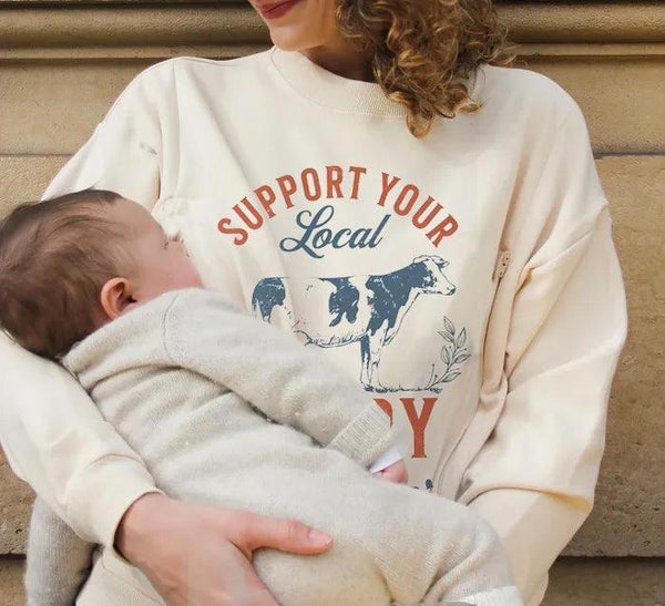 Support Your Local Farmer Breastfeeding Sweatshirt - Giftifymama