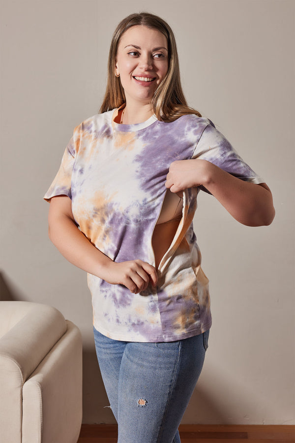 Women's Tie-Dye Nursing Tee